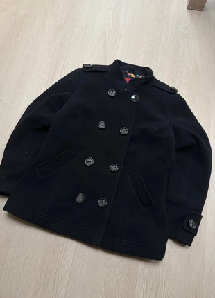 Vintage cashmere mixed cropped black double breast peacoat, staat: Heel goed, maat: M / 38 / 10, € 79,00, € 83,65 inclusief Kopersbescherming