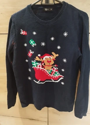 pull de Noël TEX taille M bleu marine, marque: TEX, état: Très bon état, taille: M / 38 / 10, 8,00 €, 9,10 € Protection acheteurs incluse