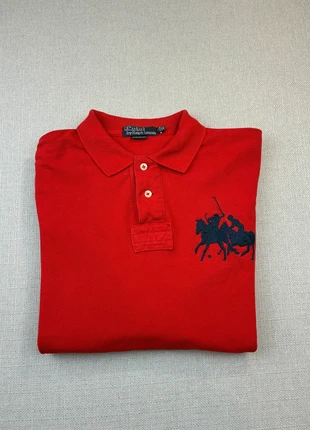 Polo ralph lauren long sleeve coton piqué / L / Rouge /gros logo vintage, brand: Polo Ralph Lauren, condition: Very good, size: L, €35.00, €37.45 includes Buyer Protection