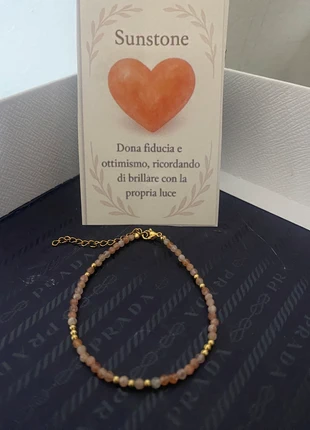 Bracciale acciaio inox con Pietra del sole, marque: pietra del sole, état: Neuf sans étiquette, 8,50 €, 9,63 € Protection acheteurs incluse