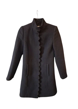 Manteau 3/4 laine mélangée détails couture T 36, merk: Naf Naf, staat: Heel goed, maat: S / 36 / 8, € 35,00, € 37,45 inclusief Kopersbescherming