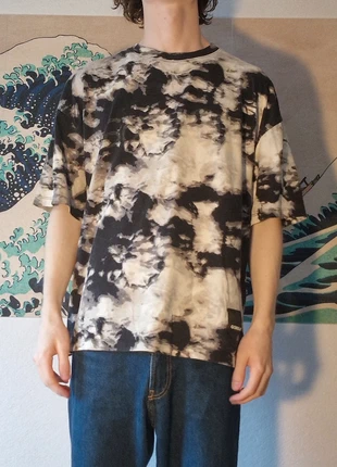 Gorrilaz Black and White Dip Dye Shirt, marque: Bershka, état: Bon état, taille: M, 4,00 €, 4,90 € Protection acheteurs incluse