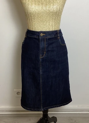 Jupe en jean bleu foncé – coupe droite longueur genou – détails poches contrastées, brand: 123, condizioni: Ottime, taglia: XXXL / IT 50 / EU 46, €15.00, €16.45 include la Protezione acquisti