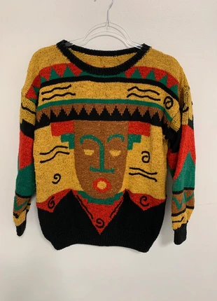 Pull vintage rétro ethnique M coloré rasta, marque: Vintage Dressing, état: Bon état, taille: M / 38 / 10, 19,90 €, 21,60 € Protection acheteurs (Pro) incluse
