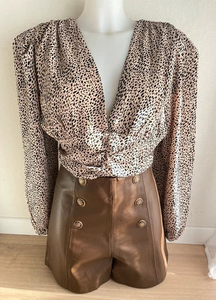 Lilie Rose blouse beige imprimé noir taille M/L (38/40) neuve, brand: Lilie Rose, condition: New without tags, size: M / 38 / 10, €15.00, €16.45 includes Buyer Protection