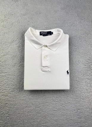 Polo manche courte - Polo Ralph Lauren - Couleur Blanc logo brodé Bleu Marine - Taille L Homme, merk: Polo Ralph Lauren, staat: Heel goed, maat: L, € 29,90, € 32,10 inclusief Kopersbescherming