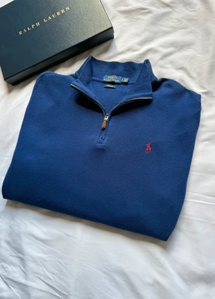 Ralph Lauren pull quart half zip bleu, brand: Ralph Lauren, condition: Very good, size: L, €69.00, €73.15 includes Buyer Protection