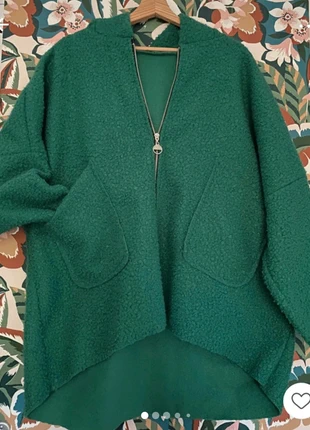 Veste bouclette verte oversize, brand: Made In Italy, condition: Very good, size: XXL / 44 / 16, €12.00, €13.30 includes Buyer Protection