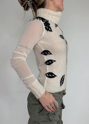 Vintage y2k knit mesh jumper sheer turtle neck fairy 90s 2000s, brand: Vintage Dressing, condition: Very good, size: S / UK 8-10, £42.00, £44.80 includes Buyer Protection