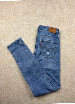 Jean Levis Strauss 721 Highrise Skinny Taille Haute - W28 L 30 - Bleu, merk: Levi Strauss & Co., staat: Heel goed, maat: S / 36 / 8, € 6,50, € 7,53 inclusief Kopersbescherming