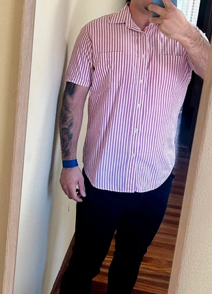 Camisa Manga Corta 100% algodón Easy Wear Talla L Rayas Rosa y Blanco, brand: Easy Wear, condizioni: Ottime, taglia: L, €18.00, €19.60 include la Protezione acquisti
