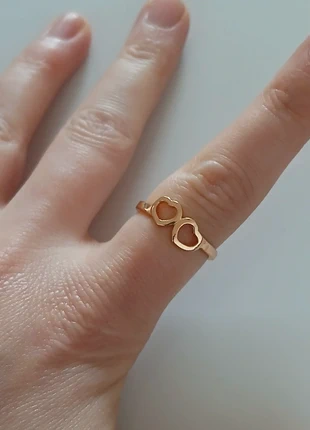 Bague coeur dorée femme – acier inoxydable chic et tendance, brand: Milë Mila, condition: Very good, size: 16.9 mm Ø, €1.00, €1.75 includes Buyer Protection Pro