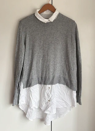 H&M Conscious Knitted Jumper With Shirt - Size L, brand: H&M, condition: Very good, size: L / UK 16-18, £2.20, £3.01 includes Buyer Protection