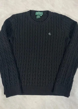 Pull torsadé noir Lauren Ralph Lauren femme taille S coton logo RLL brodé chic intempore Code 091N, marque: Lauren Ralph Lauren, état: Très bon état, taille: S / 36 / 8, 39,00 €, 41,65 € Protection acheteurs (Pro) incluse