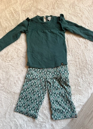 Koko Noko meisjes set • top + broek • groen/petrol • maat 74, marca: Koko Noko, estado: Muito bom, tamanho: 9-12 meses / 74 cm, €14.00, €15.40 inclui Proteção do Comprador