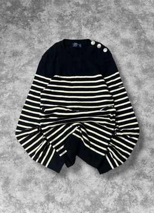 Pull Saint James marinière bleu marine à rayure logo brodé 100% laine vierge made in France - XS, marque: Saint James, état: Neuf sans étiquette, taille: XS / 34 / 6, 79,90 €, 84,60 € Protection acheteurs incluse