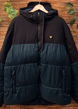 Lyle & Scott Men's Colourblock Dark Navy & Black Full Zip Puffer Jacket, marca: Lyle & Scott, estado: Muito bom, tamanho: XL, €35.00, €37.45 inclui Proteção do Comprador