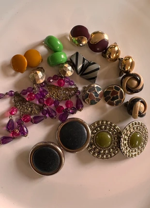 Lot de 10 paires de boucles d’oreilles clip vintage, marca: Vintage, estado: Satisfatório, €5.00, €5.95 inclui Proteção do Comprador
