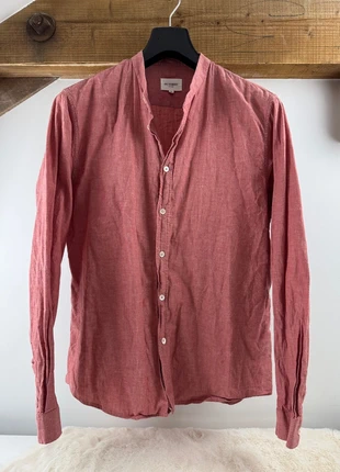 Chemise col mao Octobre Éditions Benny – Rouge – Taille XL – Très bon état, marca: Octobre Editions, estado: Muito bom, tamanho: XL, €60.00, €63.70 inclui Proteção do Comprador Pro