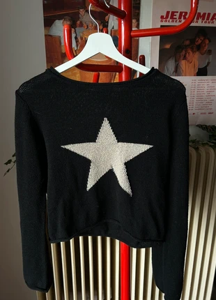 y2k star longsleeve hoodie, brand: ONLY, condizioni: Buone, taglia: S / IT 40 / EU 36, €6.00, €7.00 include la Protezione acquisti
