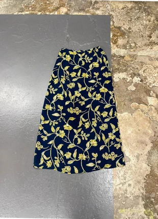 Jupe longue bleu marine et vert clair imprimée Vintage, brand: Vintage Dressing, condizioni: Ottime, taglia: S / IT 40 / EU 36, €10.00, €11.20 include la Protezione acquisti Pro