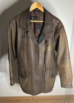 Vintage Brown leather jacket size L retro style top piece limited edition exclusive streetwear Y2K, brand: Local, condizioni: Ottime, taglia: L, €29.99, €32.19 include la Protezione acquisti