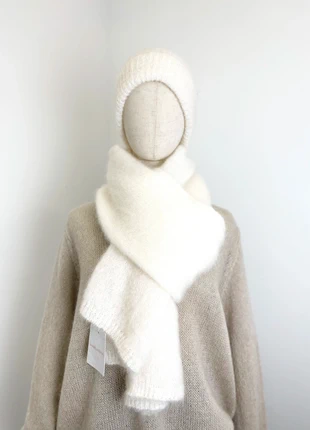 Écharpe mohair blanche, état: Neuf avec étiquette, 55,00 €, 58,45 € Protection acheteurs (Pro) incluse