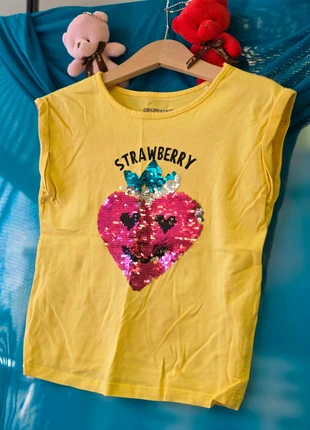 Camiseta amarilla niña con lentejuelas, marque: Orchestra, état: Très bon état, taille: 4 ans / 104 cm, 2,00 €, 2,80 € Protection acheteurs incluse