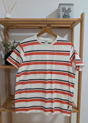 Orange, black & white striped summer t-shirt, size M, marque: Vintage Dressing, état: Très bon état, taille: M, 15,90 €, 17,40 € Protection acheteurs incluse