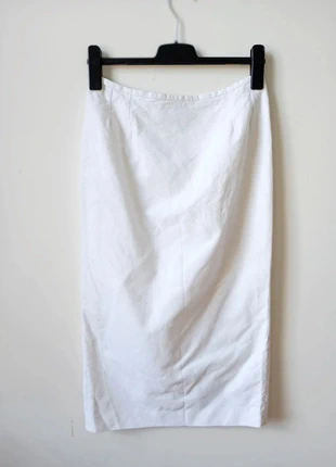Jupe midi taille haute blanche vintage fendue M, marke: pas de marque, zustand: Sehr gut, größe: M / 38 / 10, 2,00 €, 2,80 € beinhaltet Vinted-Käuferschutz Pro