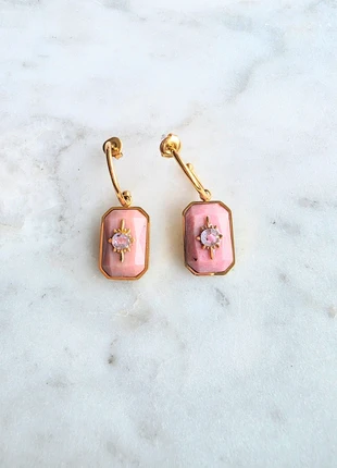 Magnifique boucles d’oreilles femme dorées en pierres et acier inoxydable, marque: Tendance, état: Bon état, 8,55 €, 9,68 € Protection acheteurs incluse