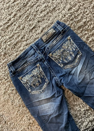 Jean Grace in LA Broderie Y2K coupe évasé taille M flare - 2000s femme style miss me A666, merk: Grace in LA, staat: Heel goed, maat: M / 38 / 10, € 32,00, € 34,30 inclusief Kopersbescherming Pro