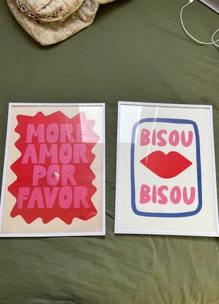 Lot de 2 posters en toile, marque: Desenio, état: Neuf sans étiquette, 10,00 €, 11,20 € Protection acheteurs incluse