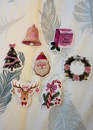 Pink Christmas sticker pack, merk: Stickers, staat: Nieuw met prijskaartje, € 1,00, € 1,75 inclusief Kopersbescherming