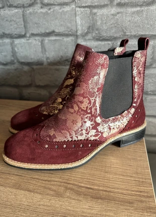 Bottines habillées bordeaux et doré femme Lollipops style Chelsea - Taille 35 - Neuves, marca: Lollipops, estado: Novo sem etiquetas, tamanho: 35, €50.00, €53.20 inclui Proteção do Comprador