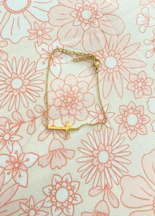 Joli bracelet doré avec une croix, marque: COQUETTE, état: Neuf sans étiquette, 8,00 €, 9,10 € Protection acheteurs (Pro) incluse