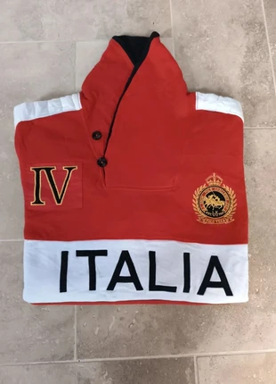 Magnifique pull col châle Ralph Lauren XL rouge et blanc avec broderies, Italia comme neuf, brand: Ralph Lauren, condition: New without tags, size: XL, €49.49, €52.66 includes Buyer Protection Pro