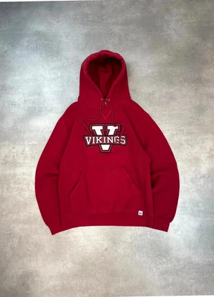 Hoodie USA rouge brodé Russell Athletic Vintage, brand: Vintage Dressing, condition: Good, size: S, €19.00, €20.65 includes Buyer Protection Pro
