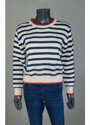 Ladies Shein White Navy & Red Striped Knit Jumper Size M Uk Size 10, brand: Shein, condition: Very good, size: S / UK 8-10, £1.50, £2.28 includes Buyer Protection Pro
