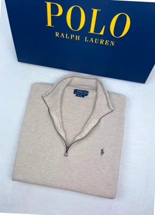 Pull half zip col camionneur Ralph Lauren beige logo gris brodé XXL homme old money, marke: Ralph Lauren, zustand: Sehr gut, größe: XXL, 55,00 €, 58,45 € beinhaltet Vinted-Käuferschutz Pro