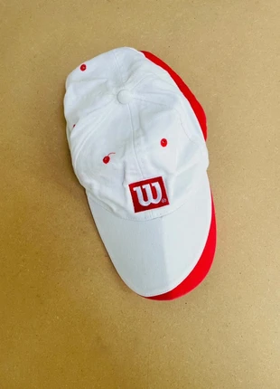 Casquette Wilson blanche et rouge – logo brodé – style tennis vintage, estado: Muy bueno, tamaño: Talla única, 15,00 €, 16,45 € Protección al comprador incluida
