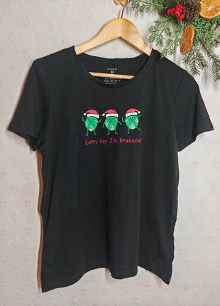 Primark black Chrismas t-shirt Every day I'm Brusseli size 12/14, brand: Primark, condition: Good, size: M / UK 12-14, £4.00, £4.90 includes Buyer Protection Pro