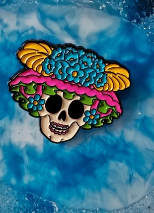 Catrina Dia de los muertos Pins goth rock punk witch alt y2k wicca pastel kawaii spooky magic, marke: Witch, zustand: Sehr gut, 5,00 €, 5,95 € beinhaltet Vinted-Käuferschutz Pro