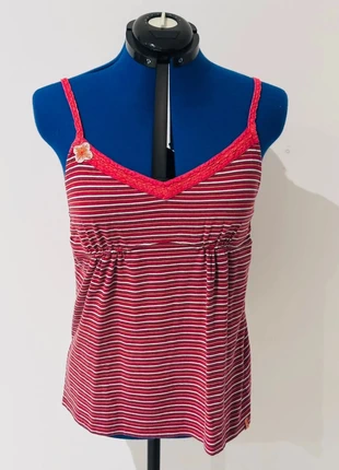 Débardeur à fines bretelles rayé rouge et blanc – Terre de Marins – Taille 4, marque: Terre de Marins, état: Très bon état, taille: XXS / 32 / 4, 8,00 €, 9,10 € Protection acheteurs (Pro) incluse