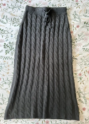 saia cinzenta comprida de malha, marque: Shein, état: Très bon état, taille: S / 36 / 8, 5,00 €, 5,95 € Protection acheteurs incluse