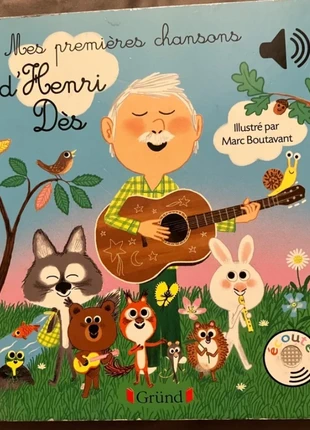 Livre sonore : mes premières chansons d'Henri Dès -Gründ-BE, état: Bon état, 4,00 €, 4,90 € Protection acheteurs incluse