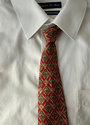 💎 Cravate Salvatore Valeriano à motifs géométriques rouges et or – Made in Italy, marke: SALVATORE, zustand: Sehr gut, 12,00 €, 13,30 € inklusive Vinted-Käuferschutz