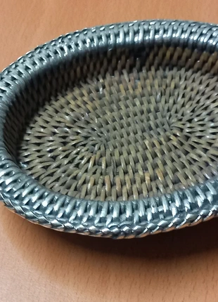 Vassoietto ovale in vimini e bagno d’argento vintage 14,5x12,5 cm, zustand: Sehr gut, 18,00 €, 19,60 € inklusive Vinted-Käuferschutz