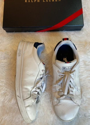 Basket Ralph Lauren blanche bleu marine taille 43 homme, brand: Ralph Lauren, condition: Satisfactory, size: 43, €15.00, €16.45 includes Buyer Protection Pro