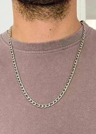 Collier homme en acier inoxydable, collier chaîne figaro, bijou homme, cadeau pour lui, condition: Very good, €14.00, €15.40 includes Buyer Protection Pro